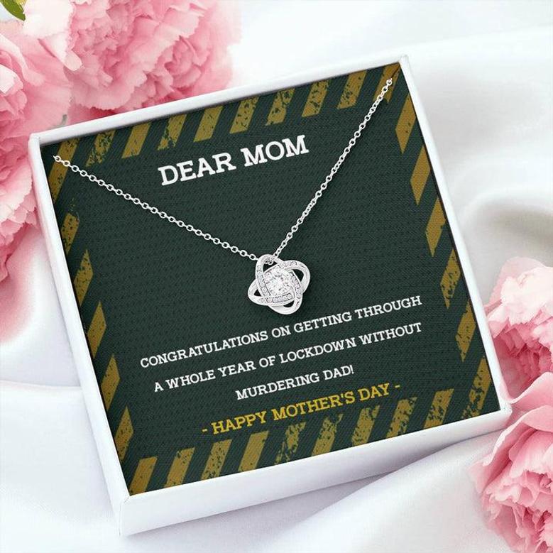 Love Knot Necklace With Funny Message Card