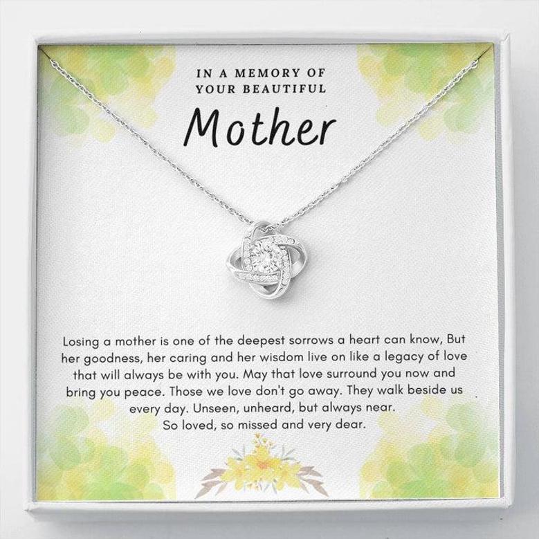 Memorial Gift For Loss Of Mother - The Love Knot Necklace