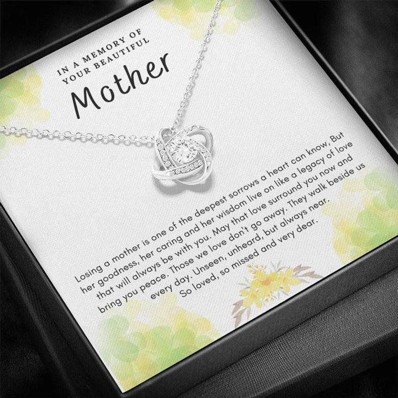 Memorial Gift For Loss Of Mother - The Love Knot Necklace