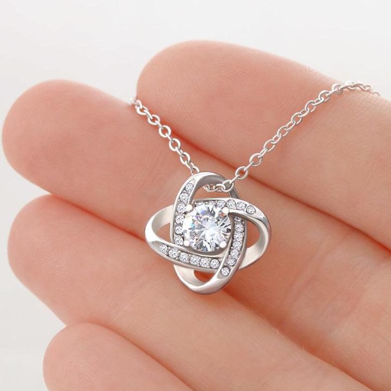 Mom - You Are Forever In My Heart Forever In My Life - Love Knot Necklace