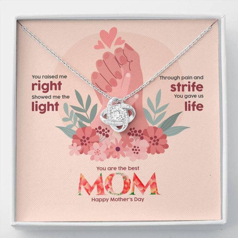 Mom, Raised Me Right! Love Knot Necklace