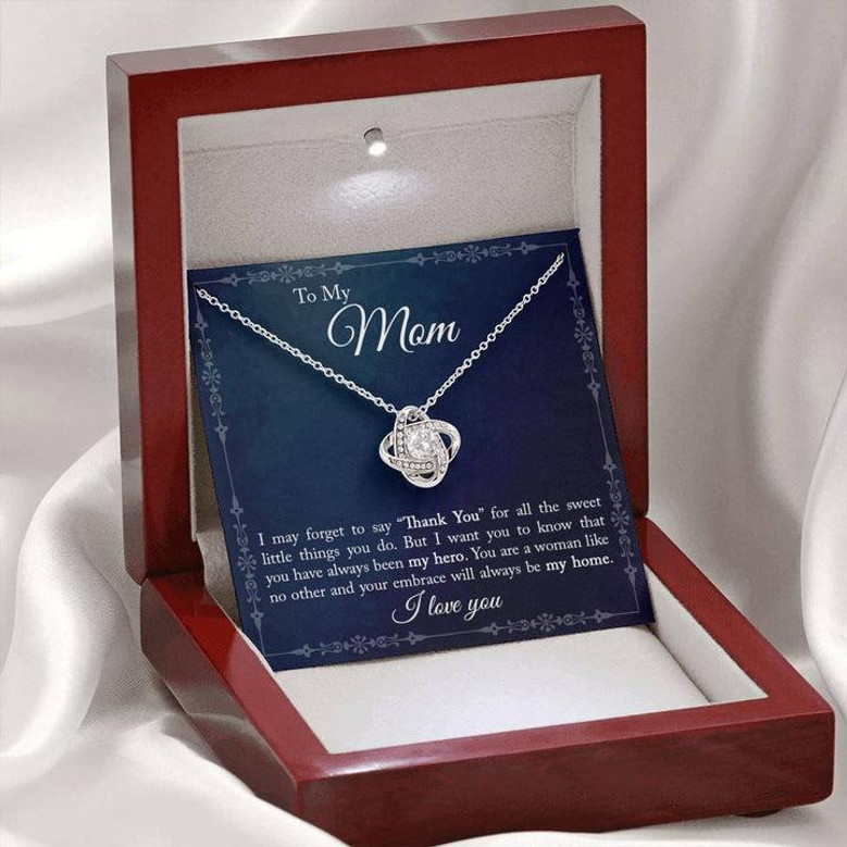 Mom, Thank You I Love You - Love Knot Necklace