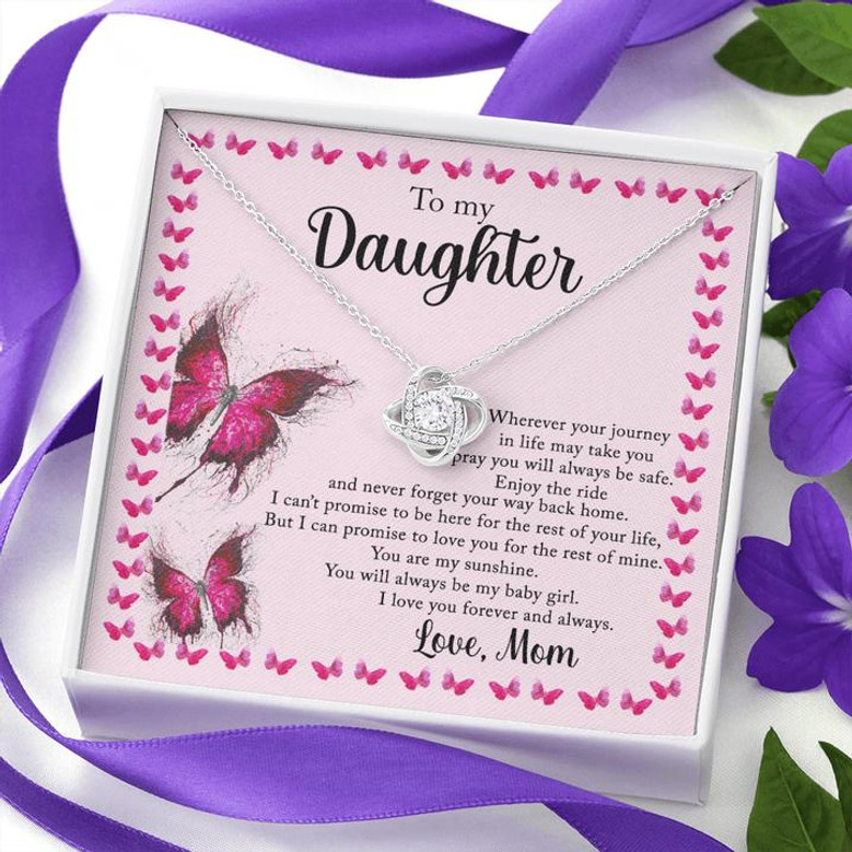 Mom To Daughter - You Will Always Be My Baby Girl - Love Knot Necklace ...