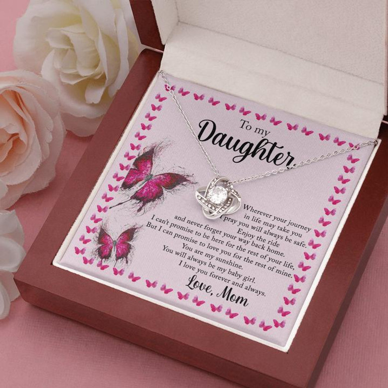Mom To Daughter - You Will Always Be My Baby Girl - Love Knot Necklace ...