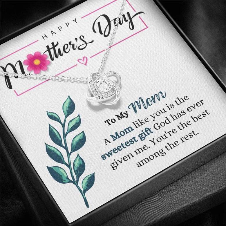 Mothers Day Gift - To My Mother - Love Knot Necklace