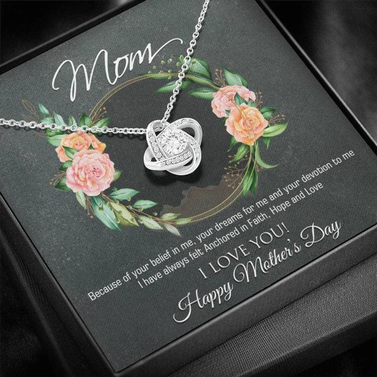 Mother's Day Gift For Mom - Beautiful Gift Forever Love Knot Necklace For Mom
