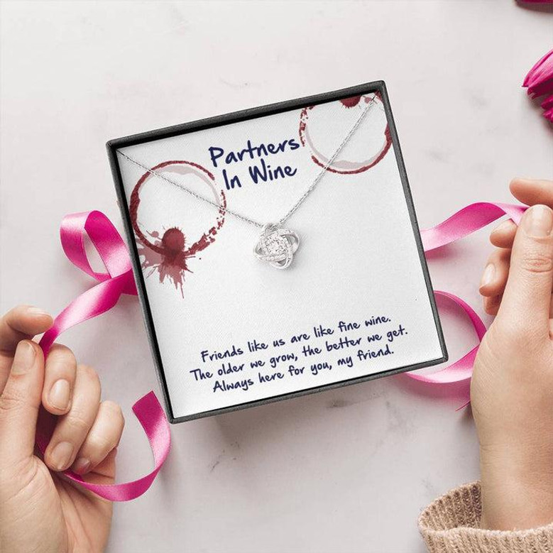 Partners In Wine Love Knot Necklace