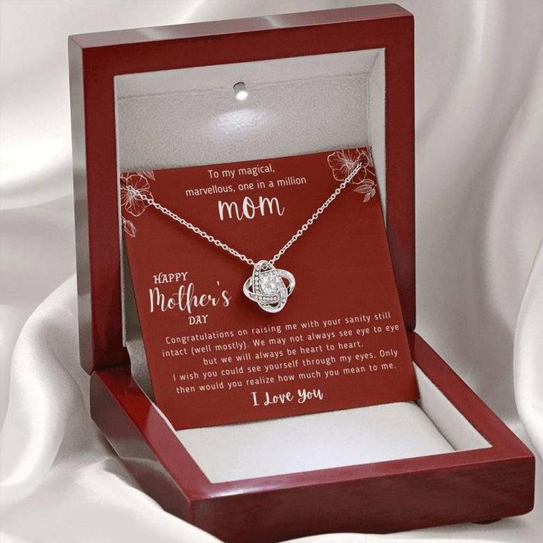 Perfect Gift For Mother - Love Knot Necklace 