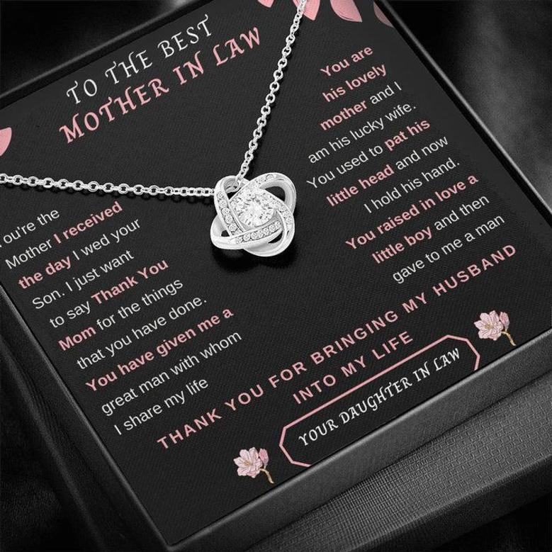 Perfect Gift For Mother In Law - Love Knot Necklace 