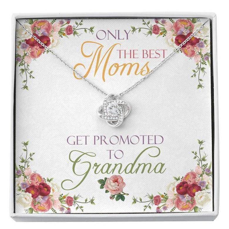 Promoted To Grandma Pregnancy Announcement Love Knot Necklace