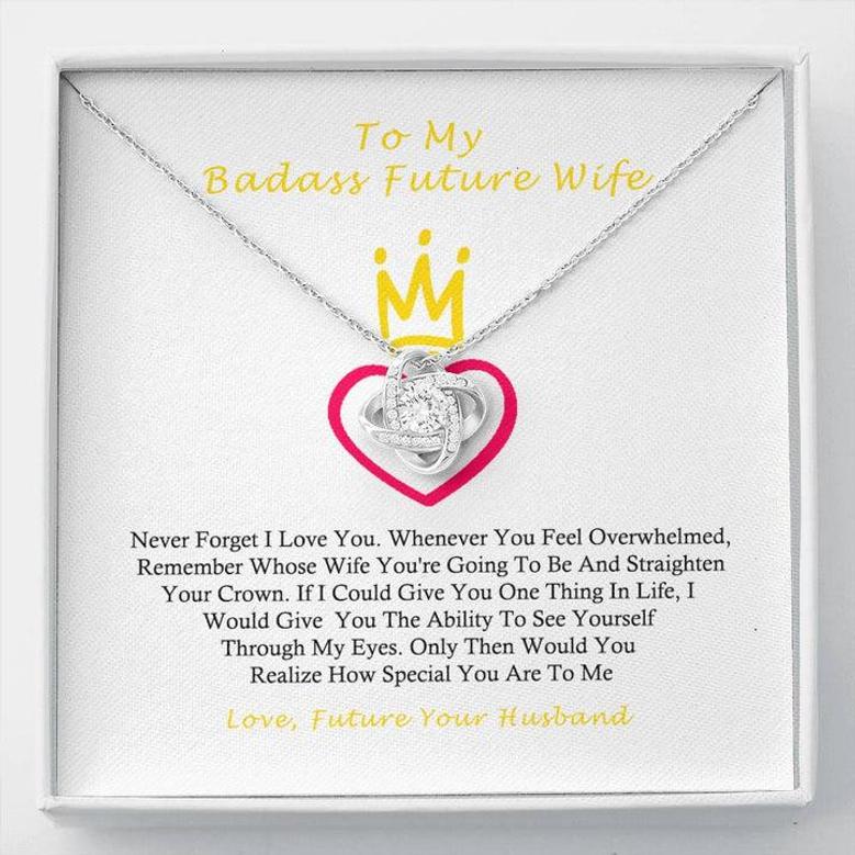 To My Badass Future Wife Love Knot Necklace