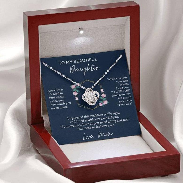 To My Beautiful Daughter - Love Knot Necklace - Beautiful Gift For Daughter ()