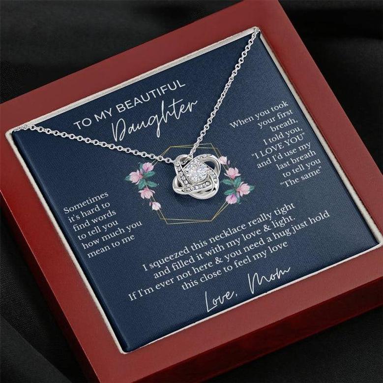 To My Beautiful Daughter - Love Knot Necklace - Beautiful Gift For Daughter ()