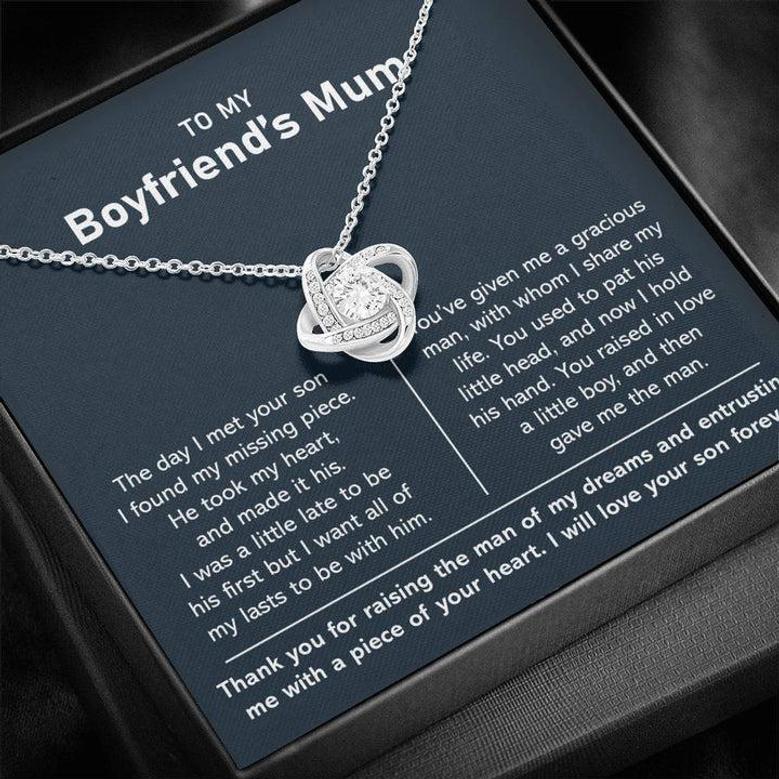() To My Boyfriend's Mum - Thank You For Raising The Man Of My Dreams - Love Knot Necklace