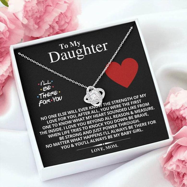 To My Daughter - Love Knot Necklace - From Mom