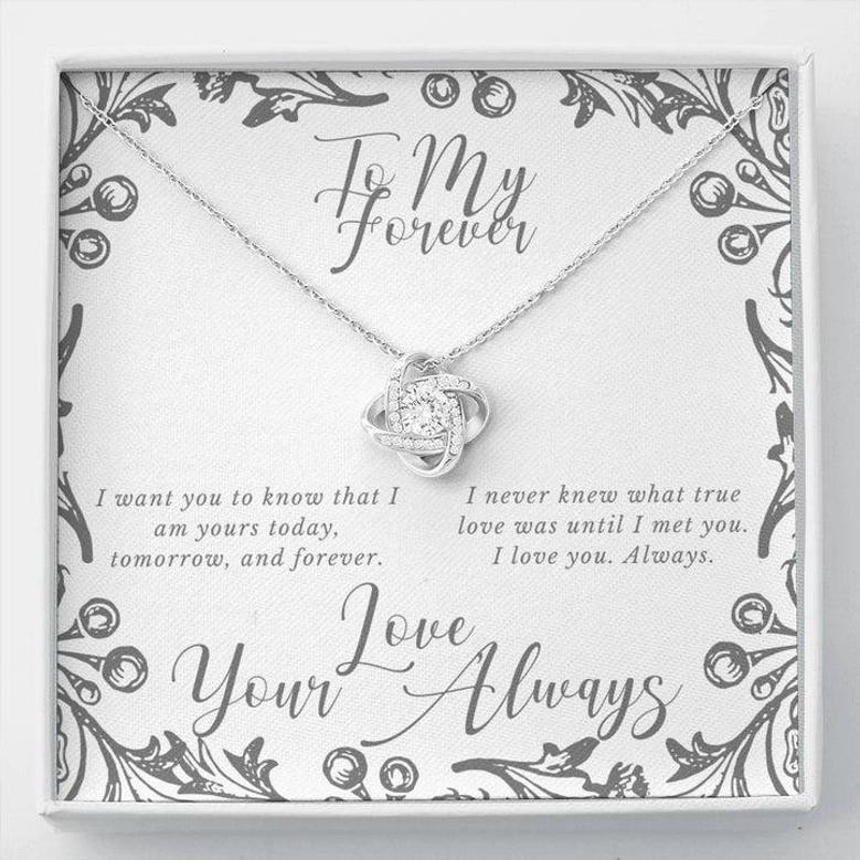 To My Forever Love Knot Necklace