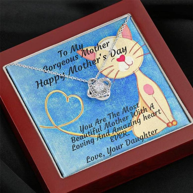 To My Gorgeous Mother - Love Knot Necklace