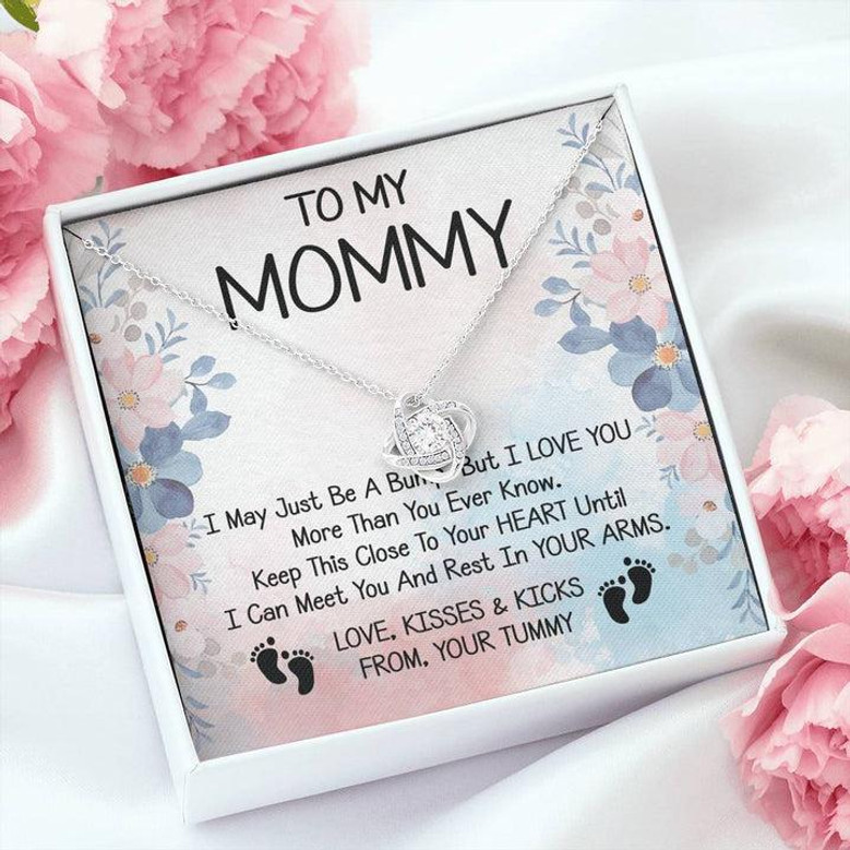 To My Mommy Gift Love Knot Necklace : New Mommy Mom To Be Pregnant Wife Gift