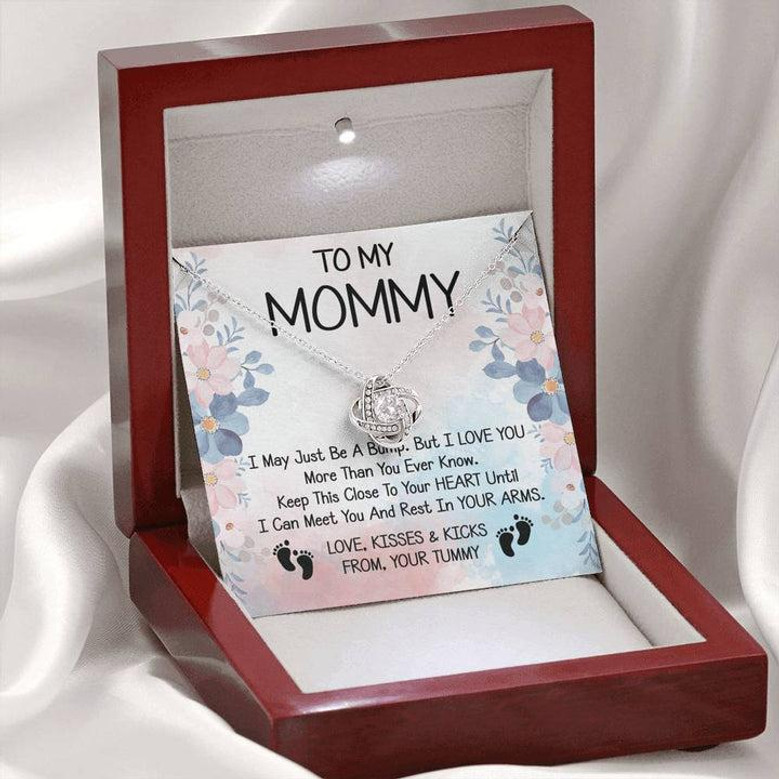 To My Mommy Gift Love Knot Necklace : New Mommy Mom To Be Pregnant Wife Gift