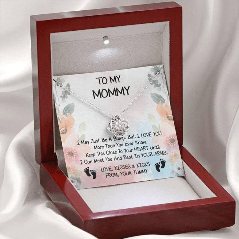 To My Mommy Gift Love Knot Necklace : New Mommy Mom To Be Pregnant Wifegift