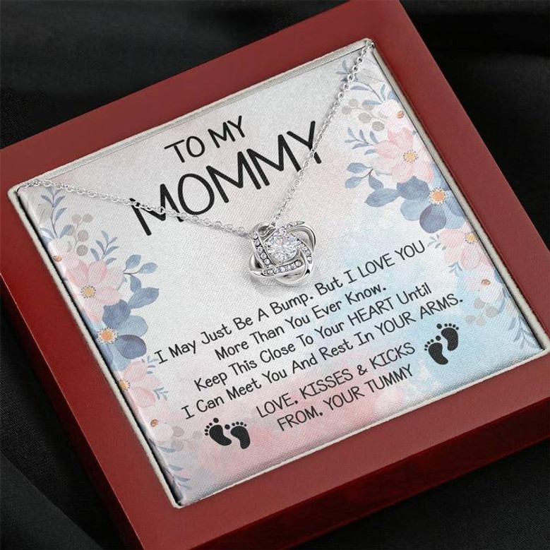 To My Mommy Gift Love Knot Necklace : New Mommy Mom To Be Pregnant Wife Gift