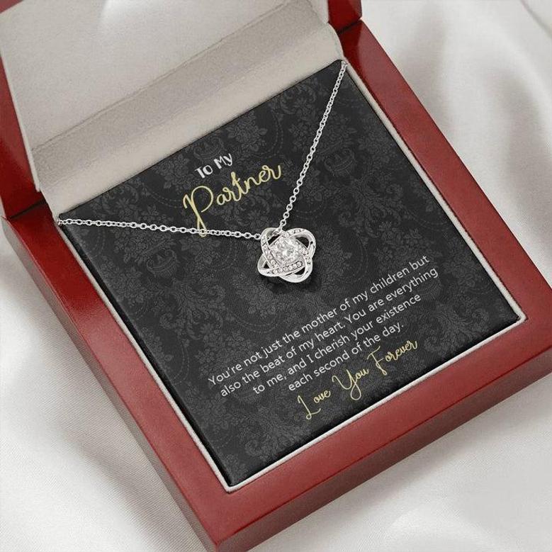 To My Partner Mother Of My Children Love Knot Necklace