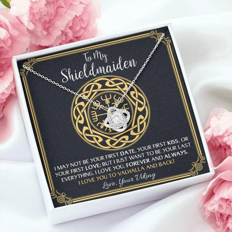 To My Shieldmaiden Love Knot Necklace Gift, Wife Gift, Birthday Gifts For Wife, Future Wife, Girlfriend