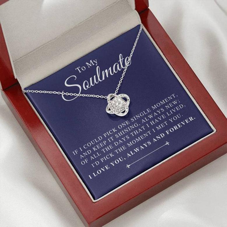 To My Soulmate - Always & Forever - Love Knot Necklace