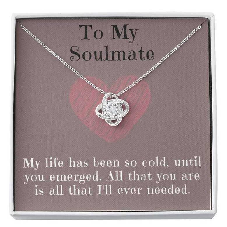 To My Soulmate Love Knot Necklace Pendant - Gift For Friends Partners Spouse Or Soulmate And Loves Ones
