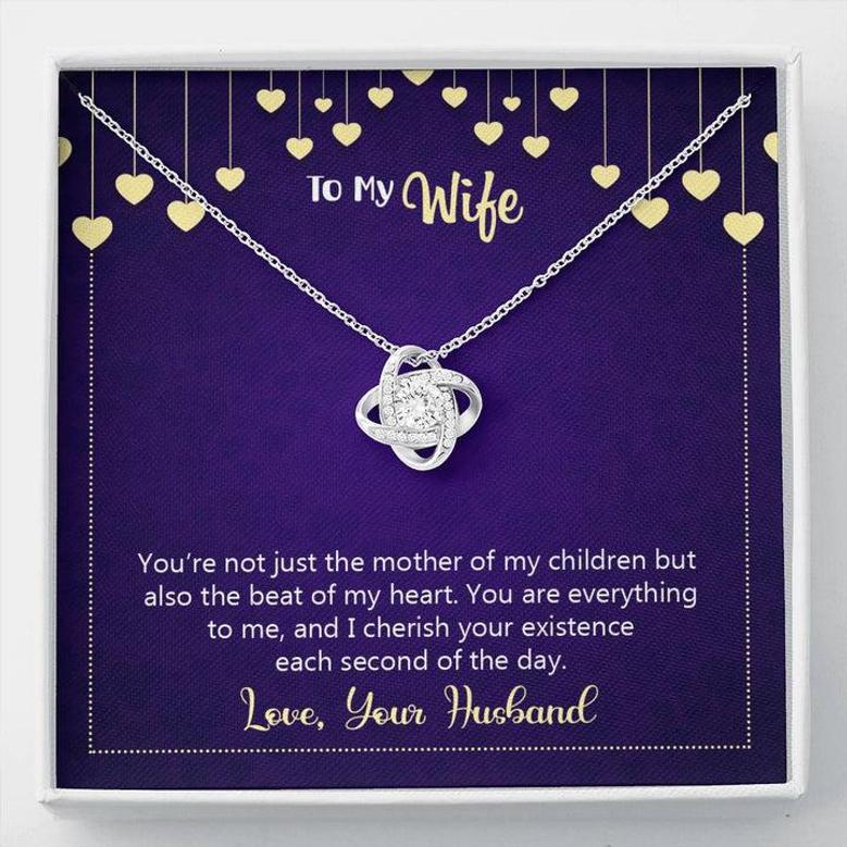 To My Wife - You're Not Just The Mother Of My Children - Love Knot Necklace