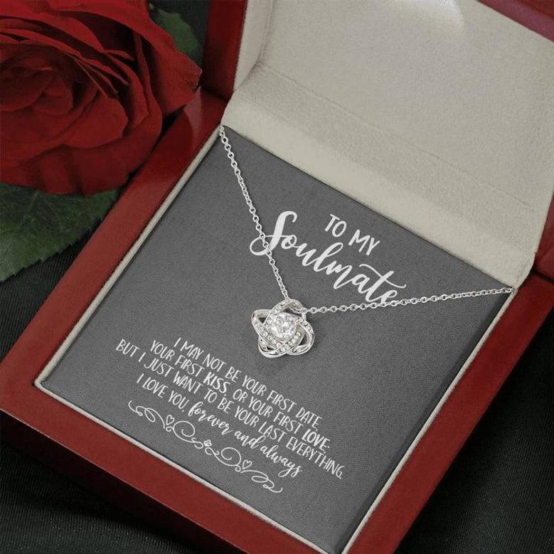 To Soulmate I Love You Forever Love Knot Necklace Gift For Her