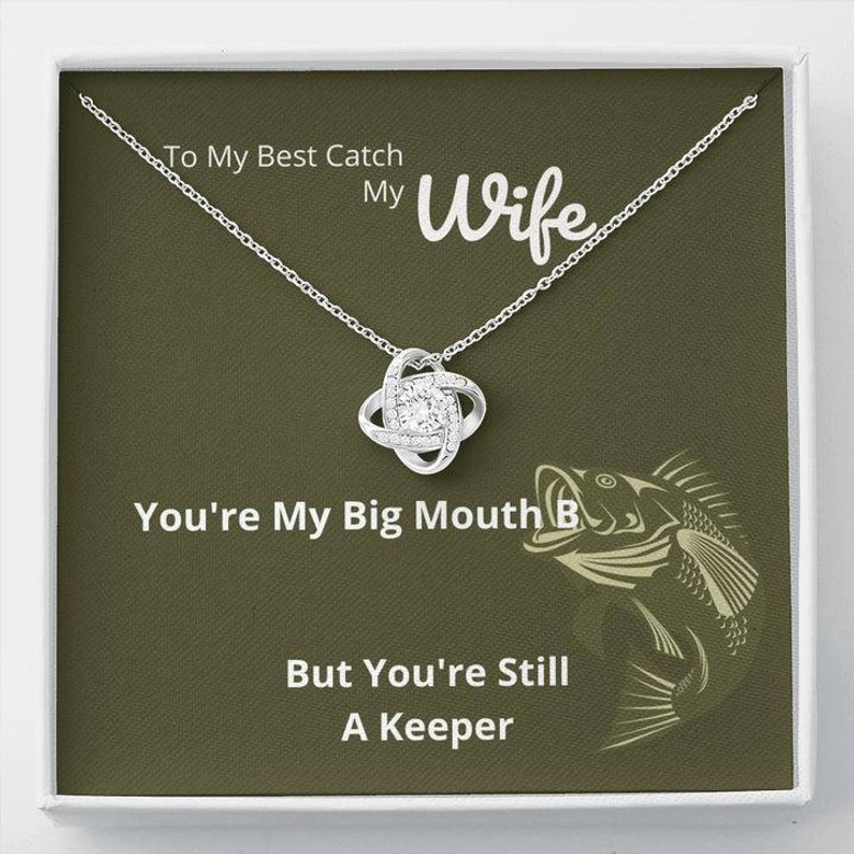 Wife - My Best Catch - Love Knot Necklace