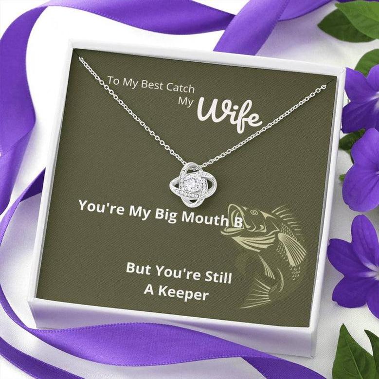Wife - My Best Catch - Love Knot Necklace