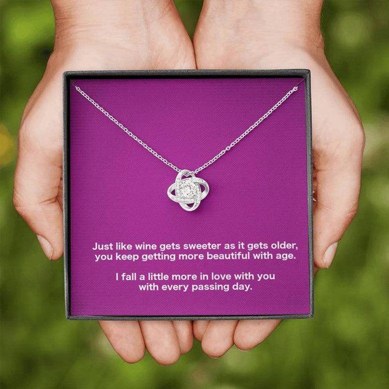 Wine Gets Sweeter With Age | Love Knot Necklace