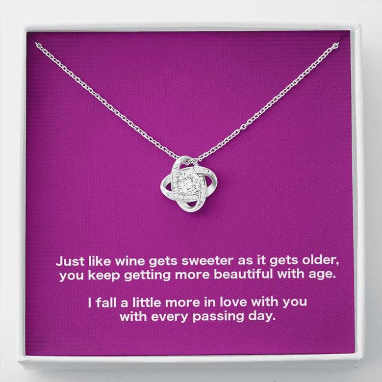 Wine Gets Sweeter With Age | Love Knot Necklace