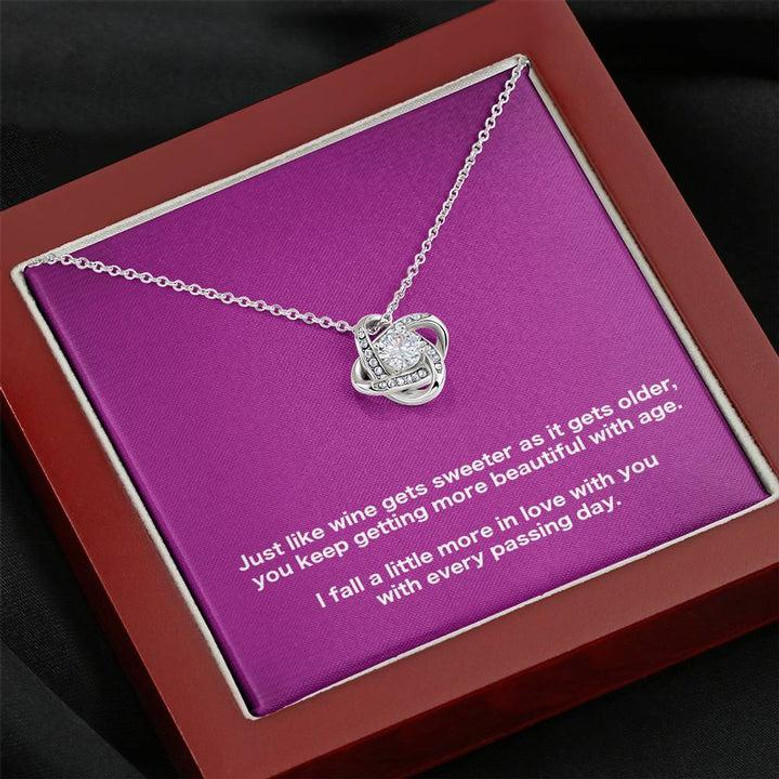 Wine Gets Sweeter With Age | Love Knot Necklace