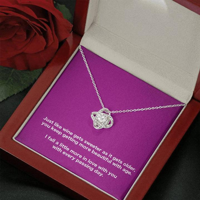 Wine Gets Sweeter With Age | Love Knot Necklace