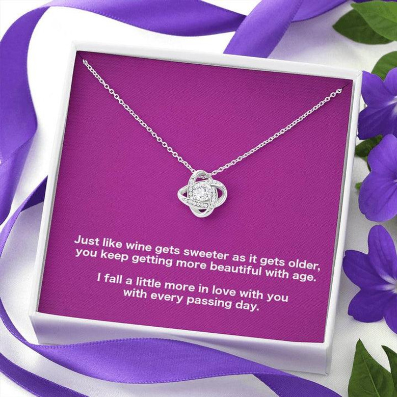 Wine Gets Sweeter With Age | Love Knot Necklace