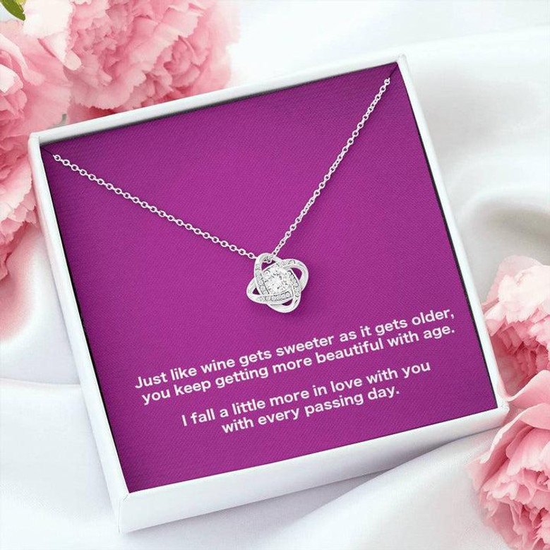 Wine Gets Sweeter With Age | Love Knot Necklace