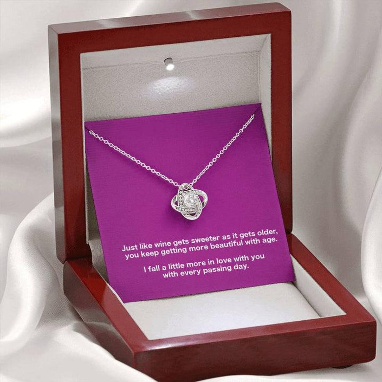 Wine Gets Sweeter With Age | Love Knot Necklace