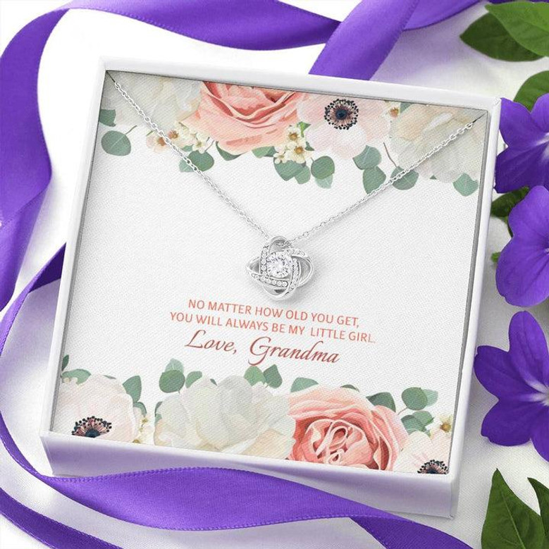 You Will Always Be Grandma's Little Girl Love Knot Necklace - Seseable