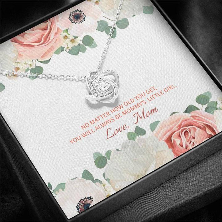 You Will Always Be Mommy's Little Girl Love Knot Necklace - Seseable
