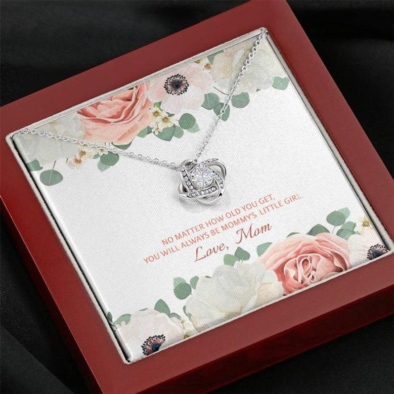 You Will Always Be Mommy's Little Girl Love Knot Necklace - Seseable