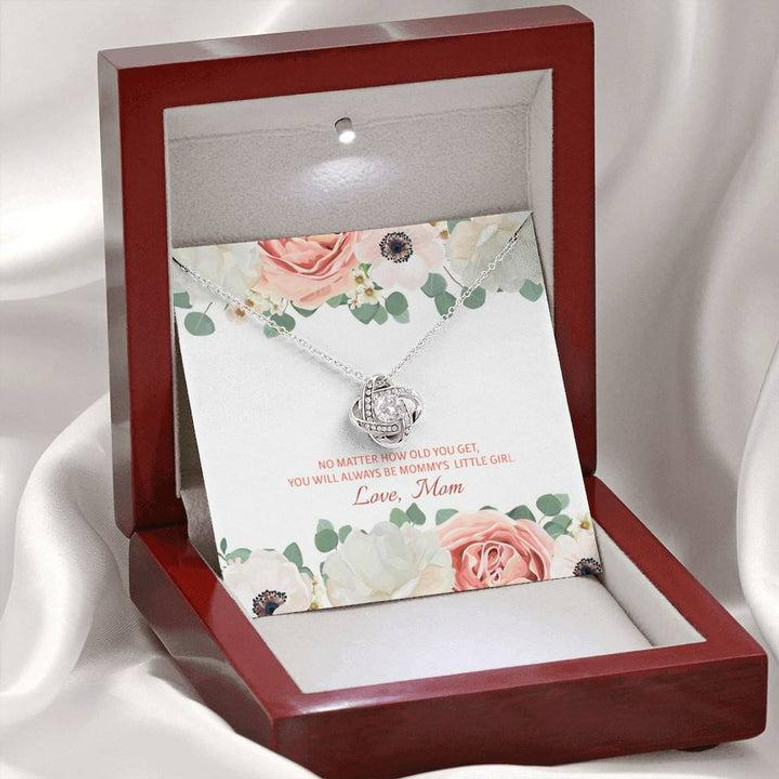 You Will Always Be Mommy's Little Girl Love Knot Necklace - Seseable