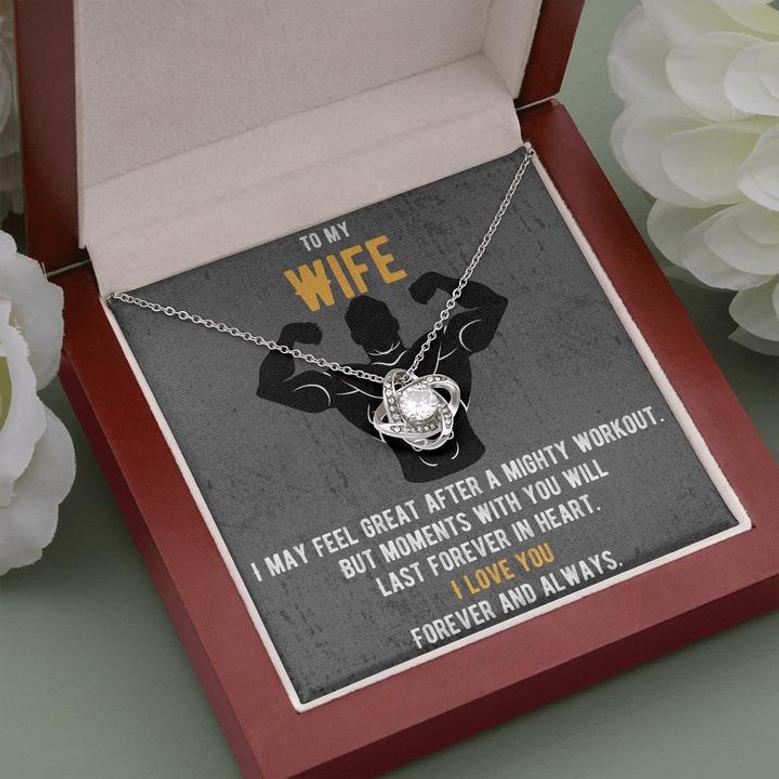 Your Wife Will Love This Message And Love Knot Necklace!