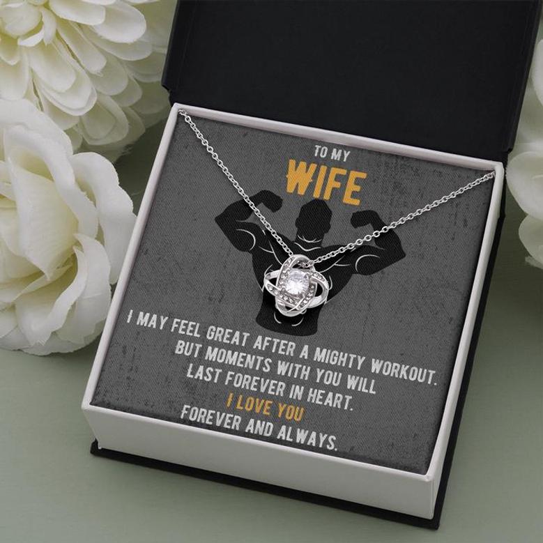Your Wife Will Love This Message And Love Knot Necklace!