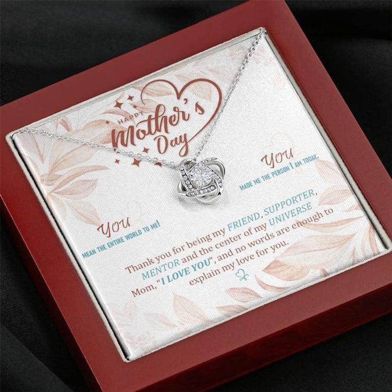You're My Friend, Mentor & Supporter - Love Knot Necklace