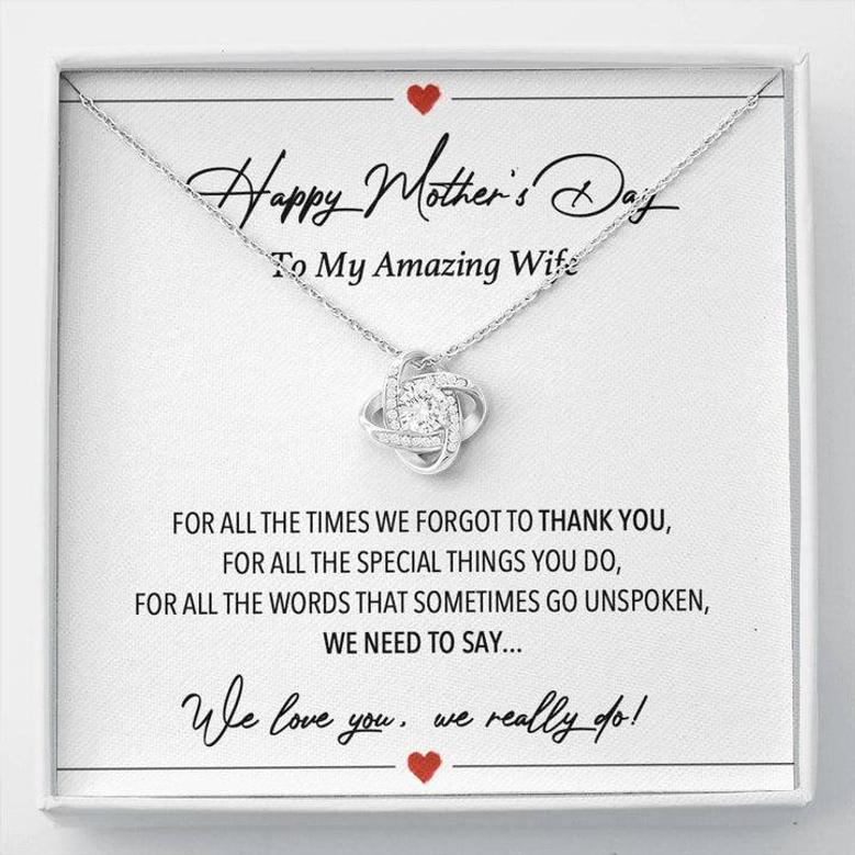 Amazing Wife Mother's Day Love Knot Necklace
