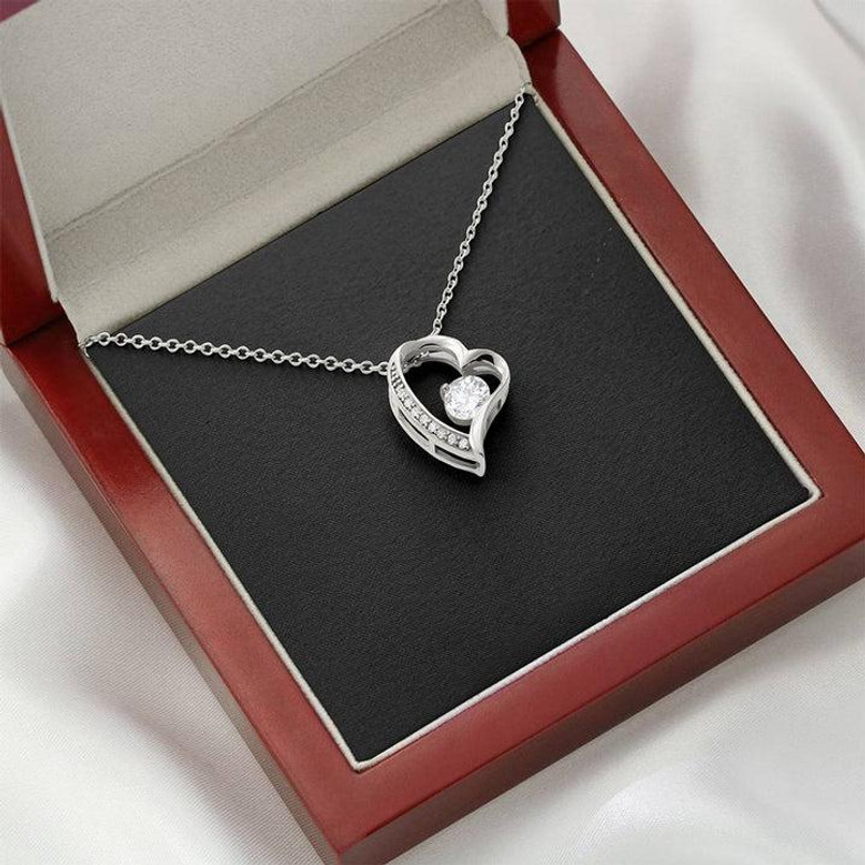 Black Background Dazzling Forever Love Necklace