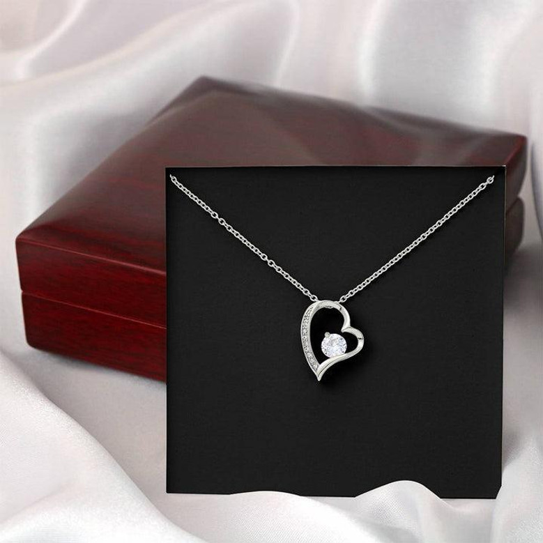 Black Background Dazzling Forever Love Necklace
